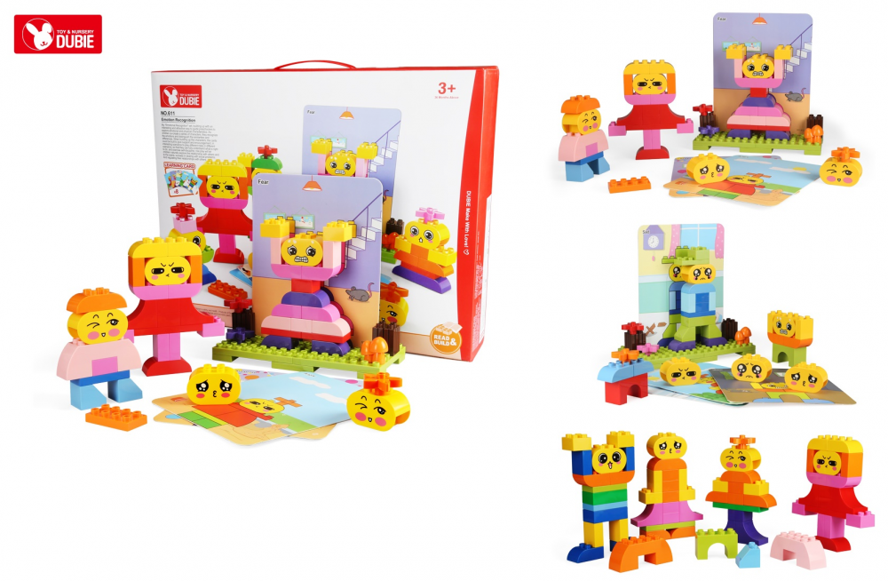 Wange - Dubie 611 - Hangulat arcok 145 építőkocka + 8 kártya