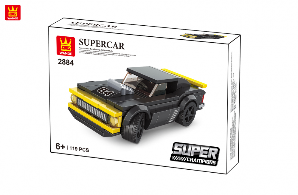 Wange 2884 Super Champions - Supercar fekete/sárga sportkocsi